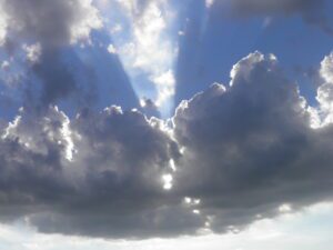 Closeup shot of the sky and the clouds