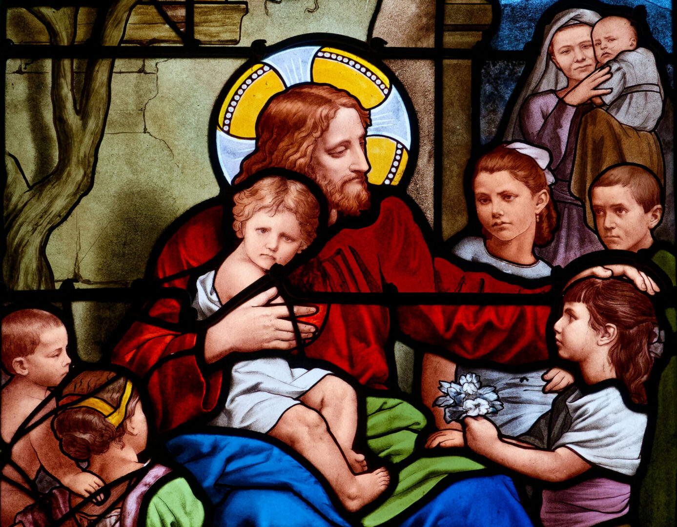 Children with Jesus by Joan Sutter courtesy of Cathopic