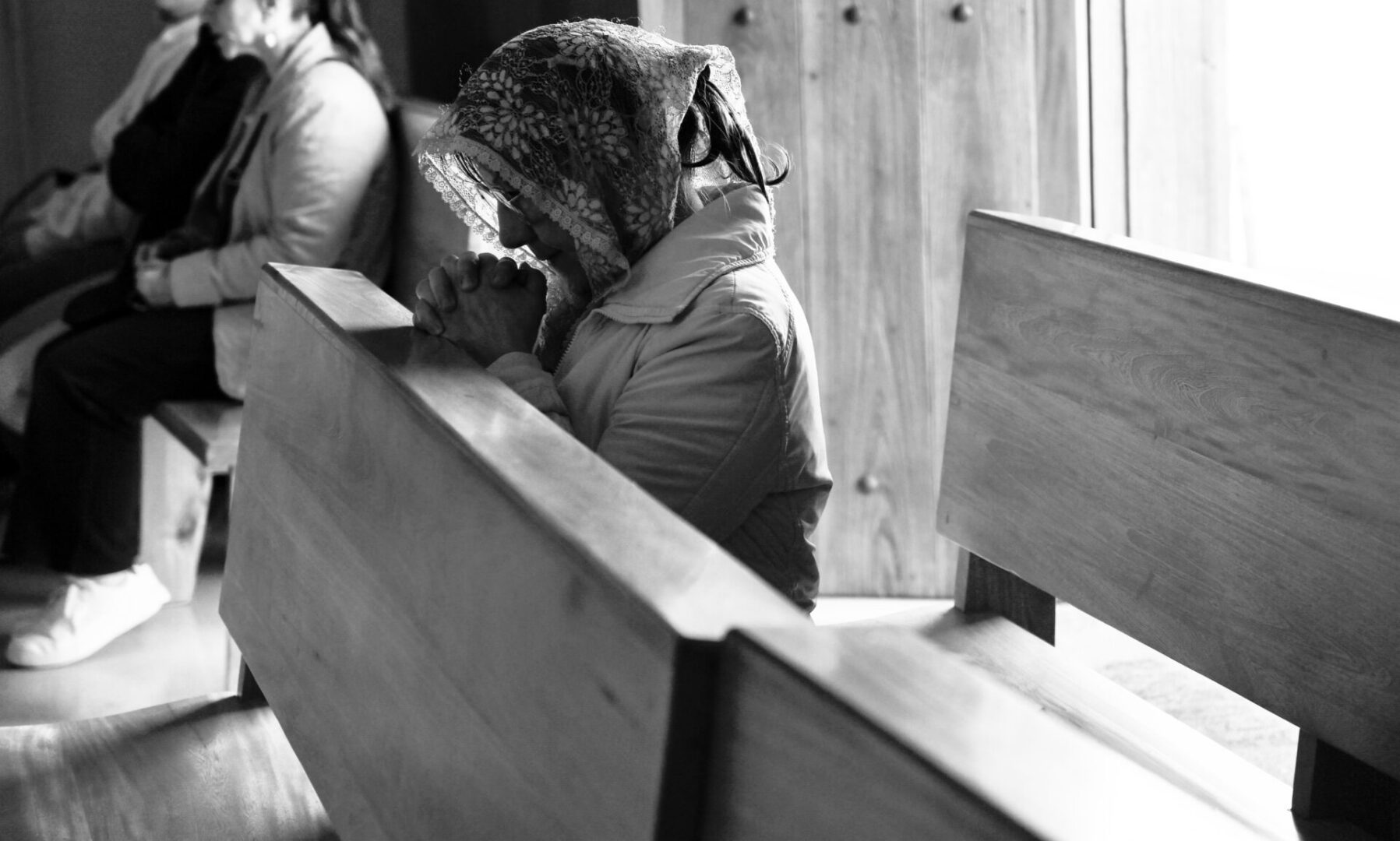 Prayer in the silence of the temple by Carolina BR courtesy of Cathopic