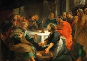 Picture attached is Christ Washing the Apostles Feet, by Peter Paul Rubens
